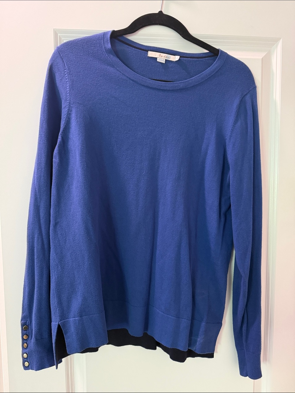 Boden Royal Blue Crewneck Sweater with Dark Trim